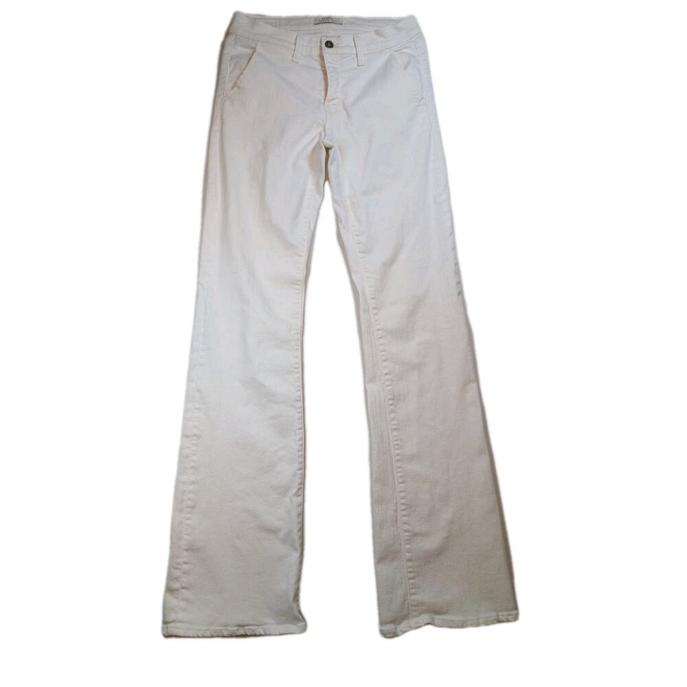 Principle Allure Wide Leg Jeans Womens 27 White Flare USA Coastal Chic